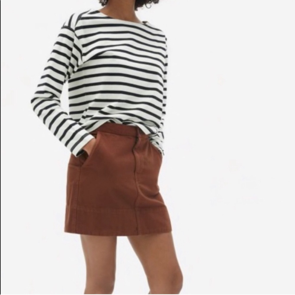 Everlane Canvas Stamp Skirt in Rosewood